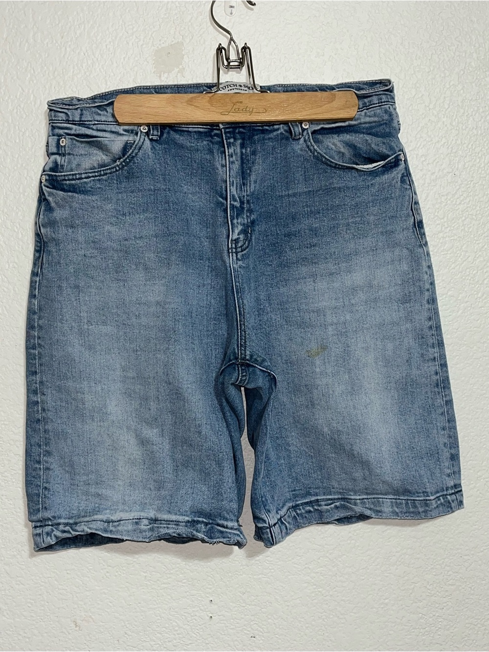 Scotch & Soda Light Blue Denim Jean Shorts